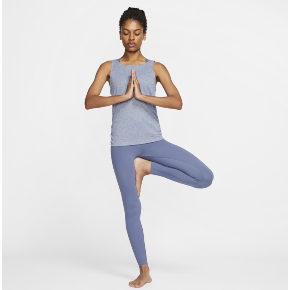 Nike Ruched Ribbed Exercise Running Tank Top - Picture 6 of 16